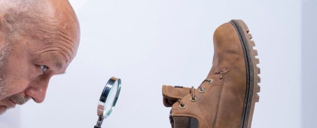 Ispettore controllo qualità delle calzature