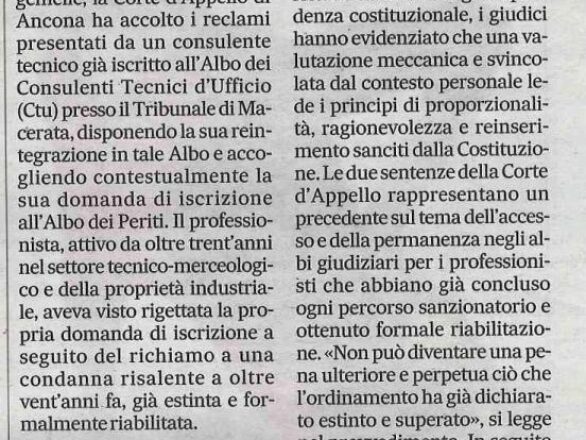 Sentenza Corte di Appello
