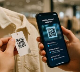 Schema del passaporto digitale del prodotto moda tra dati prodotto, tracciabilità e conformità