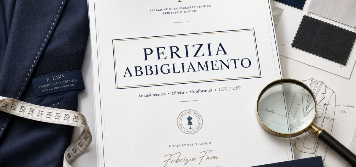 Perizia tecnica su capi di abbigliamento CTU e CTP