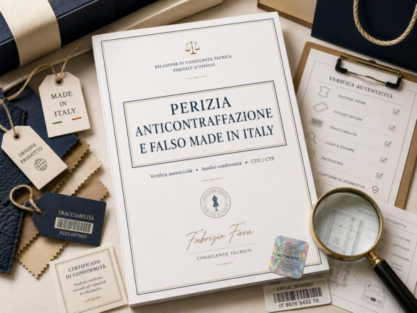 Perizia tecnica anticontraffazione falso Made in Italy e verifica autenticità