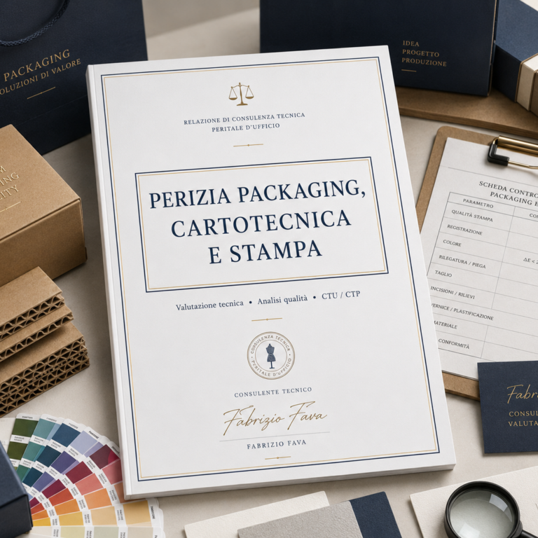 Perizia packaging, cartotecnica e stampa