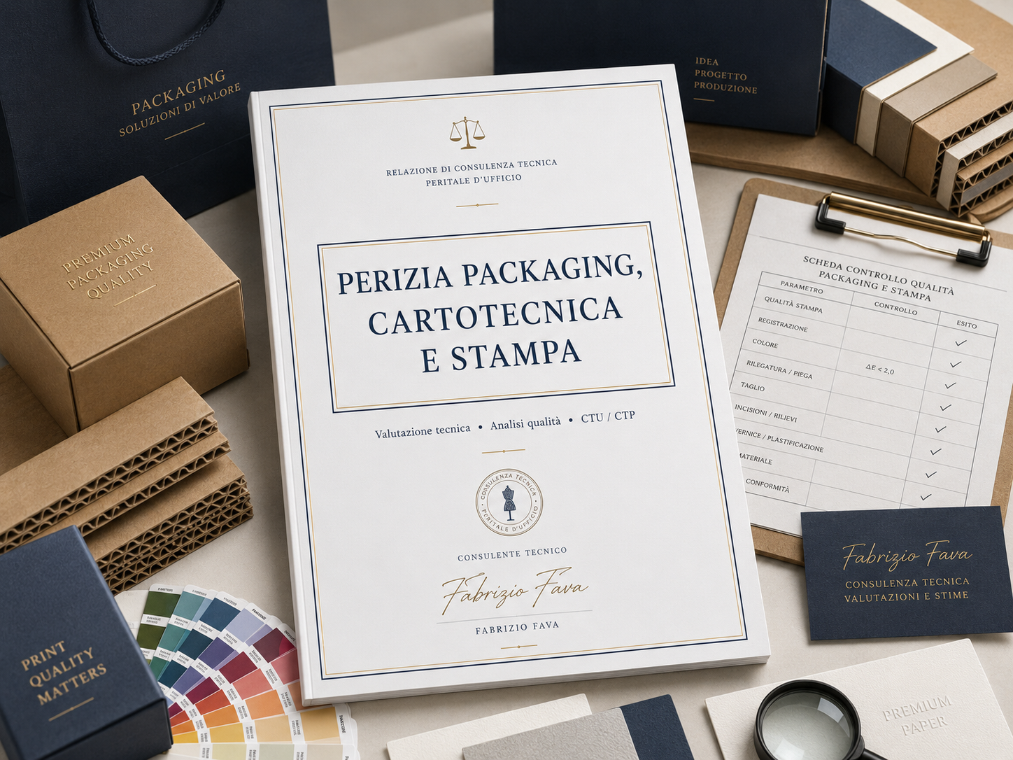 Perizia packaging, cartotecnica e stampa