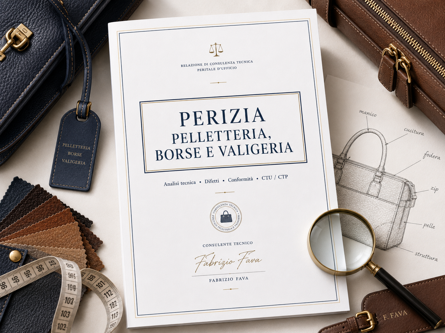 Perizia tecnica su borse pelletteria e valigeria