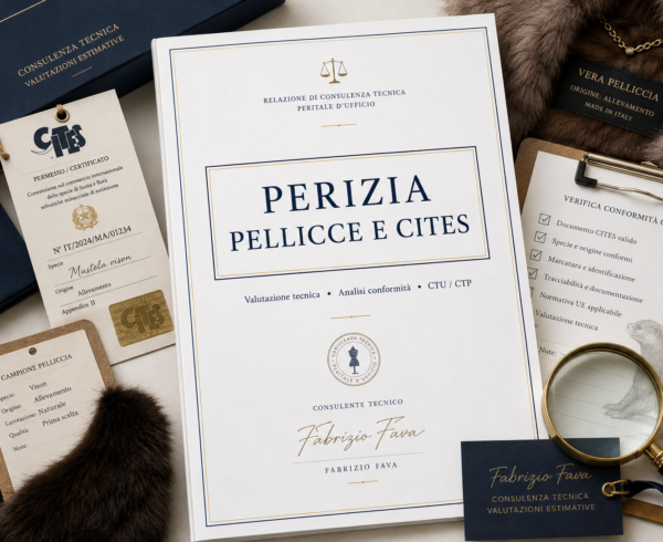 Perizia tecnica su pellicce documenti certificato CITES e conformità