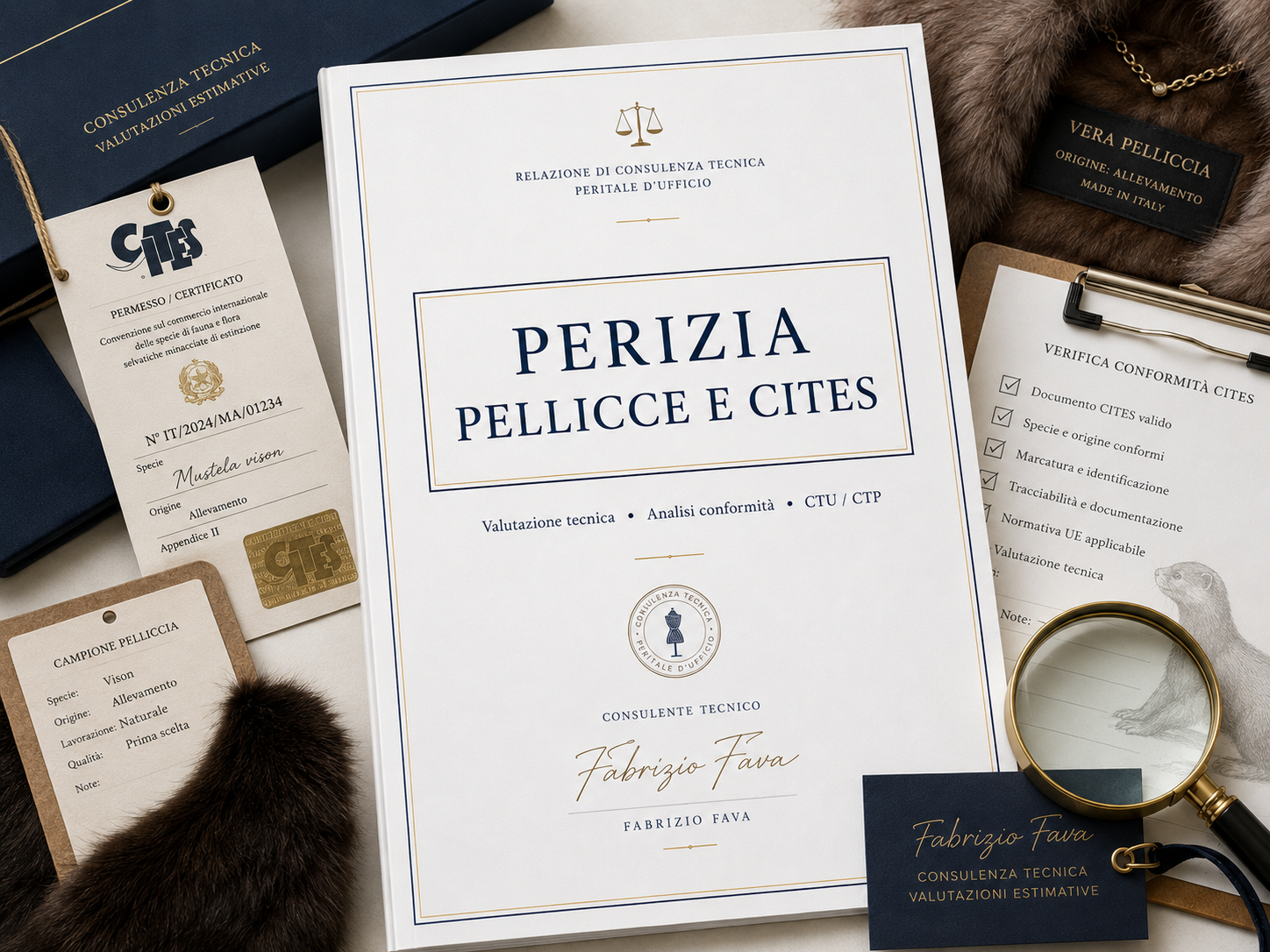 Perizia tecnica su pellicce documenti certificato CITES e conformità