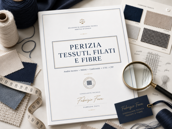 Perizia tecnica su tessuti filati e fibre