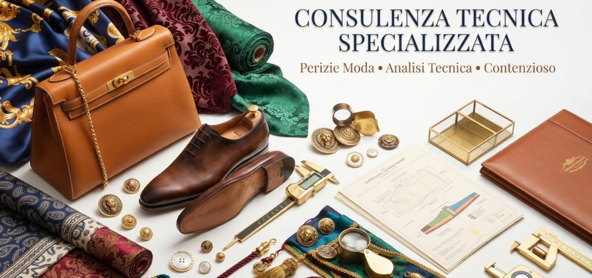 Consulenza tecnica, perizie e contenzioso nella moda con documenti, prodotti e valutazione tecnica
