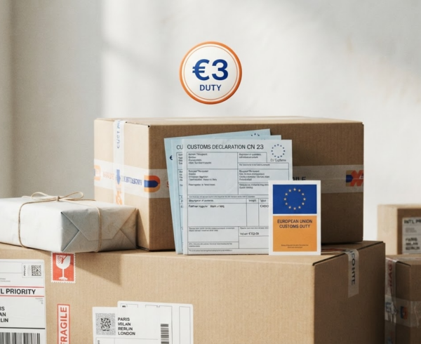 Dazio pacchi moda extra UE per e-commerce e importatori