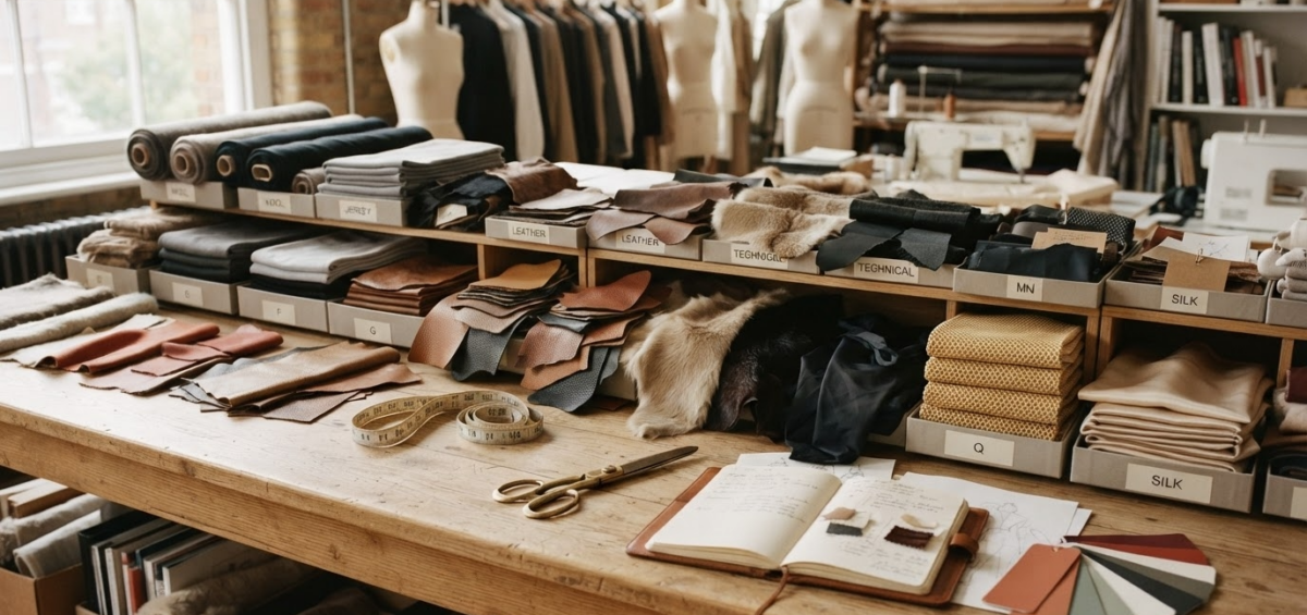 Ricerca materiali moda superfici texture e componenti