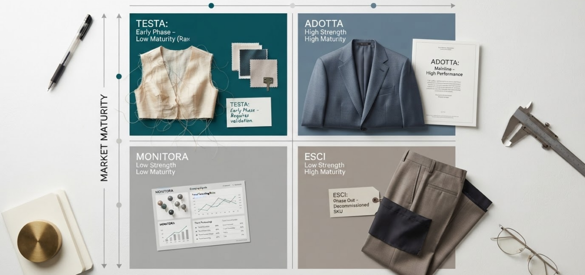 Trend adoption moda con ciclo delle tendenze e timing di mercato