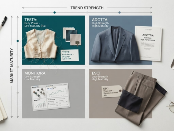Trend adoption moda con ciclo delle tendenze e timing di mercato